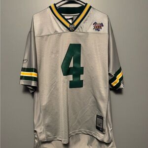 Reebok Gray and Green Football Jersey